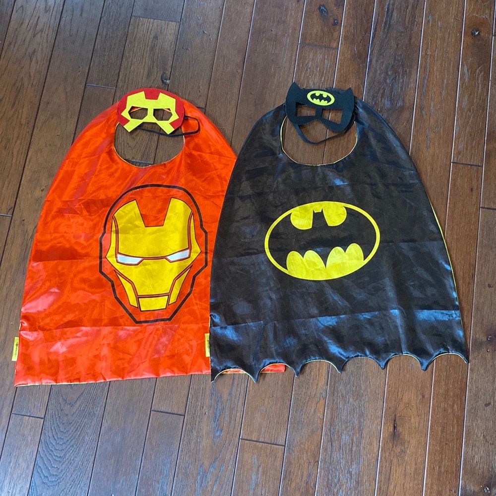 Superhero cape and masks